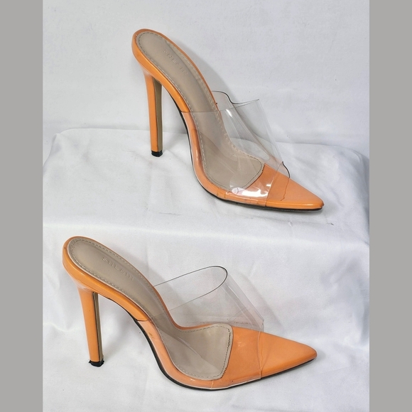 Size 8.5 Orange Pointed Toe Pumps - Picture 1 of 8